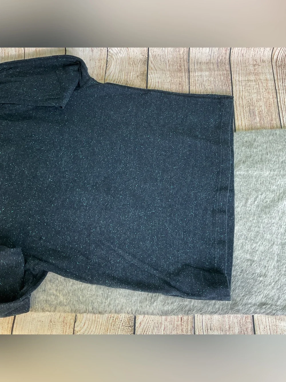 J. Crew Men's Navy Heathered Henley Knit Sweater 100% Cotton Size M